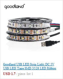 Goodland RGB Светодиодная лента 12 В SMD3528 5 м Светодиодная лента световой полосы Гибкая Диодная лента 2A DC12V красный зеленый синий желтый белый теплый белый