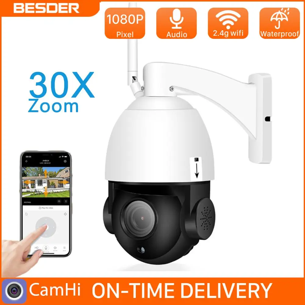 IP камера BESDER с 30 кратным увеличением, PTZ, Wi Fi, 1080P, водонепроницаемая|Камеры видеонаблюдения| | АлиЭкспресс