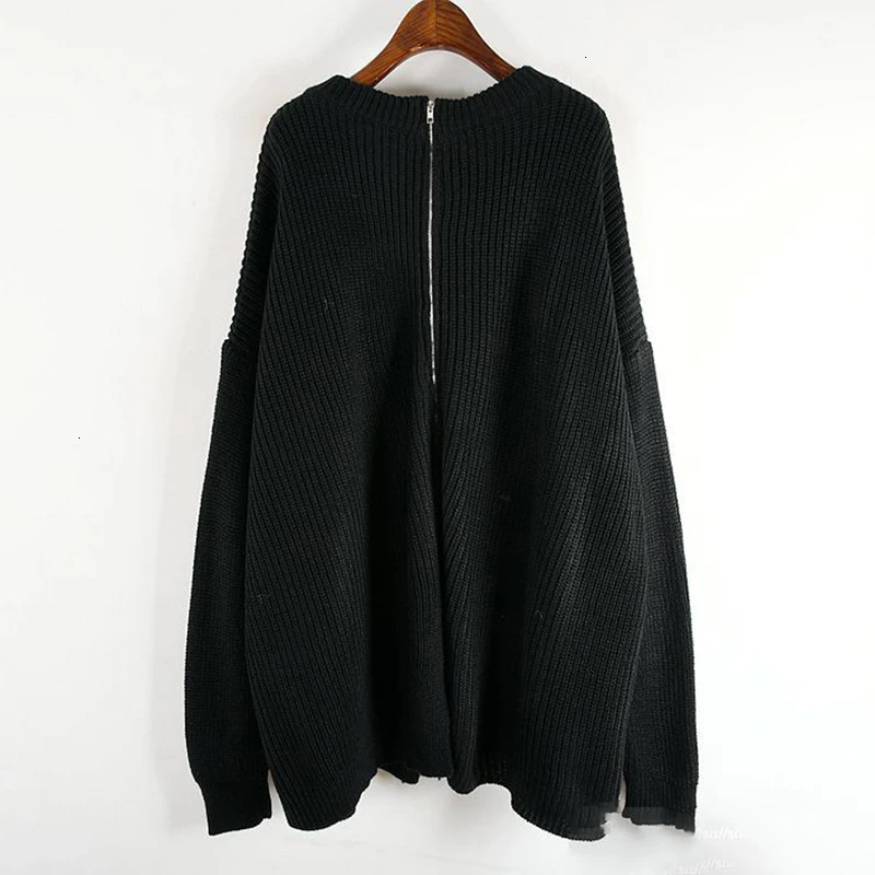 Autumn Winter New Round Collar Long Sleeve Hit Colors Knitting Patchwork Zipper Vintage Sweater Women D999