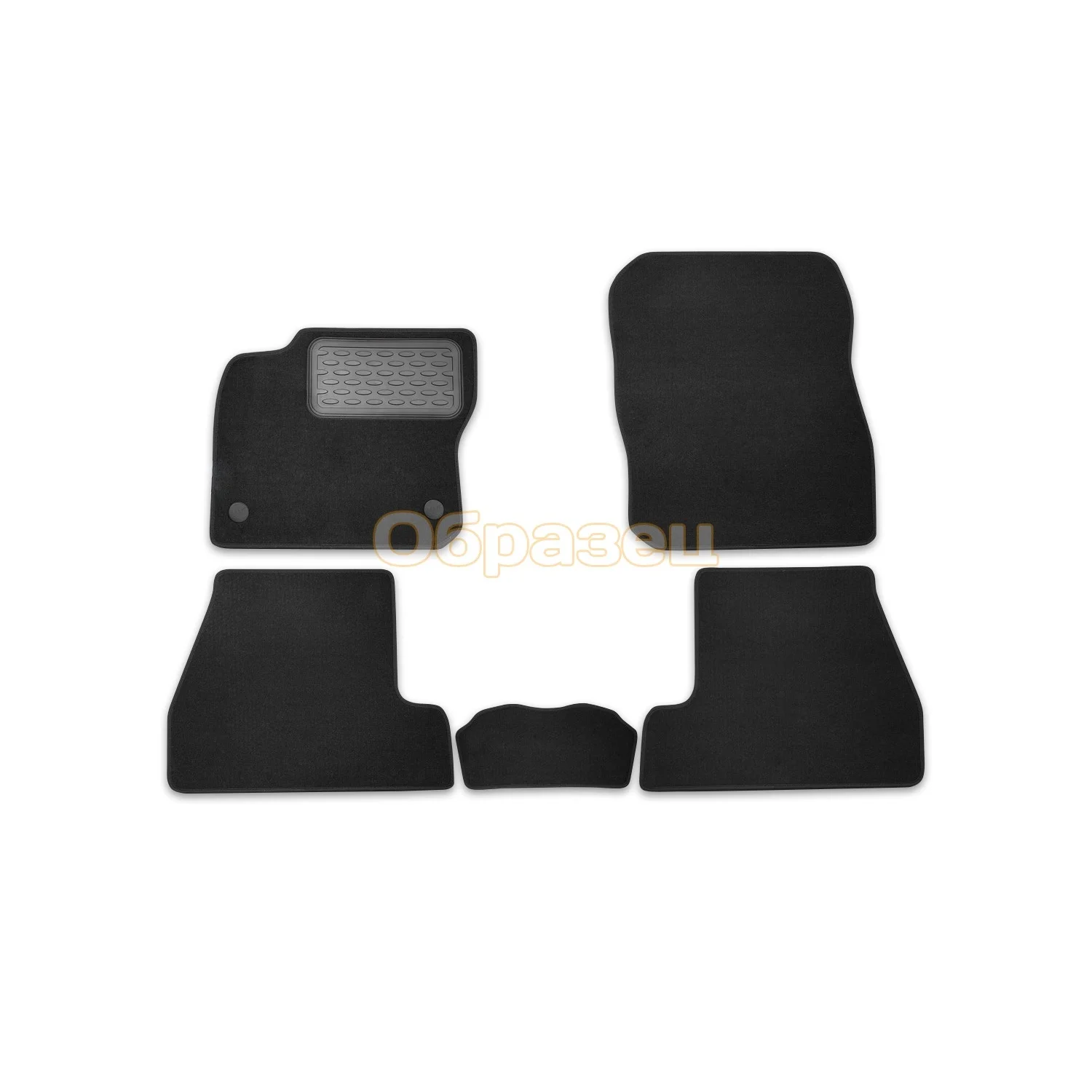 Floor mats Ford Ranger rap cab 2011, peak. 5 PCs (textiles) (Ranger