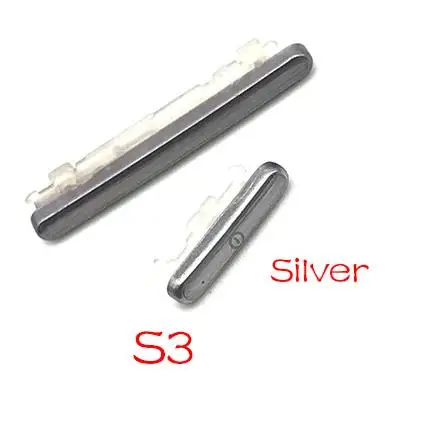 S3 Silver 2 шт./лот, Боковая кнопка для samsung S3 S7 край J5 J7 J510 J710/J5 J7 J730 J530 Мощность вкл/выкл кнопка громкости для клавиатуры Запчасти - Цвет: S3 Silver