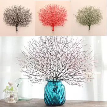 

Artificial Flowers Coral Branch Peacock Shape Home Decoration Decor DIY