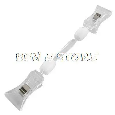 

Adjustable Pop Sign Card Clips Price Tags Holder with Double Clear Plastic Clips
