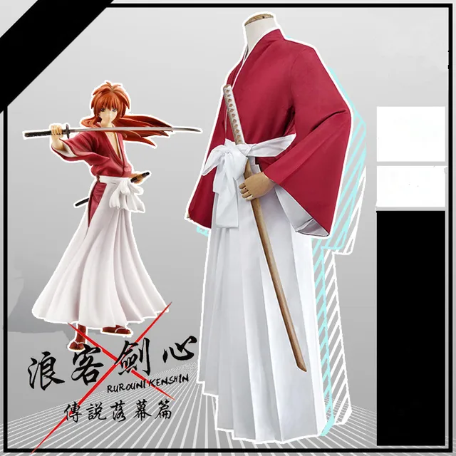 Inspired by Rurouni Kenshin Himura Kenshin Anime Cosplay Costumes Japanese  Cosplay Suits Top Pants Belt For Men's Women's 2023 - US $48.99