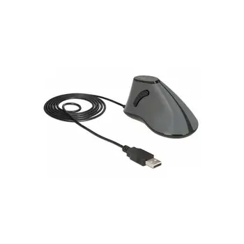 

Ergonomic Optical Mouse DELOCK 12527 USB 2.0 1200 dpi Grey