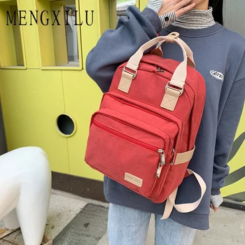 

Casual Backpacks for Women High Quality Female Canvas Travel Backpack School Bags for Teenage Girl Shoulder Bag Bagpack Rucksack
