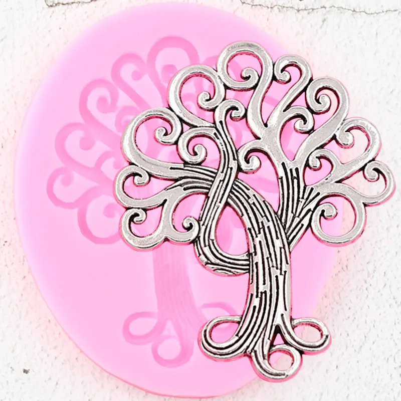 

Life Tree Border Silicone Mold Cupcake Topper Fondant Molds DIY Cake Decorating Tools Candy Fimo Clay Chocolate Gumpaste Moulds