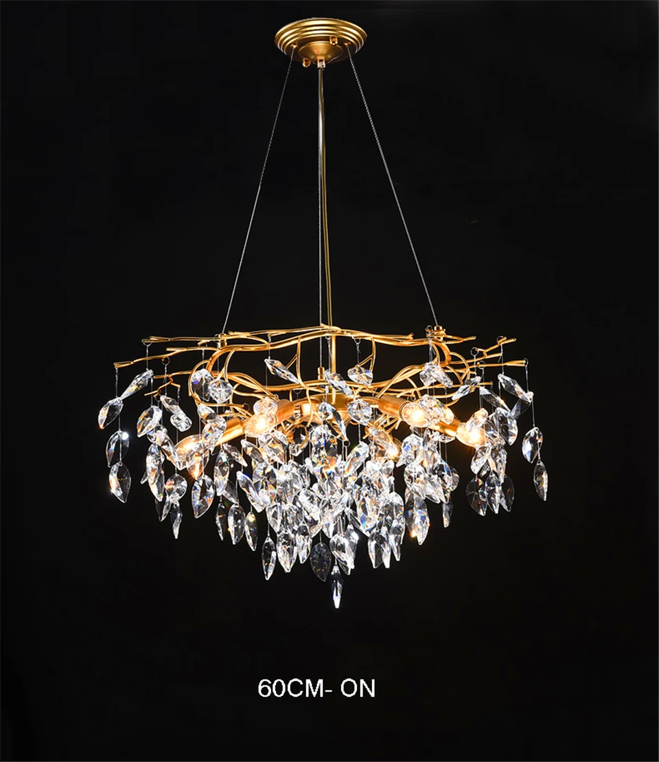 Скандинавская Роскошная золотая хрустальная люстра, Современная большая люстра, Подвесная лампа для гостиной, Холла отеля, художественное декоративное освещение