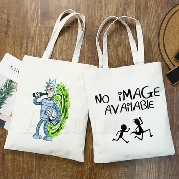 

Rick and Morty Cartoons Anime Comics Rick Morty Canvas Simple Cartoon Print Shopping Girls Fashion Life Casual Pacakge Hand Bag