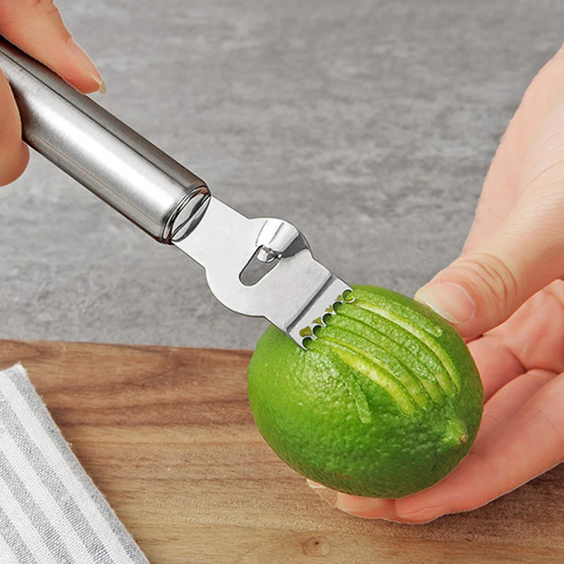 

Lemon Peeler Stainless Steel Lemon Zester Grater Lime Orange Citrus Fruit Grater Peeling Knife Kitchen Gadgets Bar Accessories