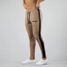 Брюки для бега, мужские полосатые спортивные штаны, штаны для бега, штаны для спортзала, мужские хлопковые спортивные штаны, штаны для фитнеса, бега, бодибилдинга