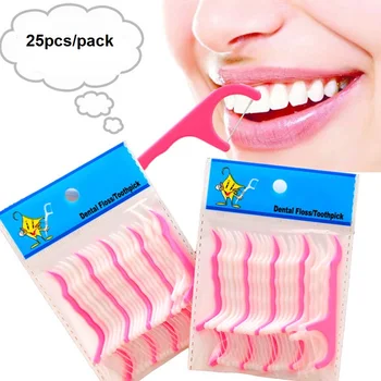 

50pcs Plastic Dental Floss Stick Nylon Wire Portable Teeth Care Cleaner Tooth Cleaning Tools Set For Oral Hygiene
