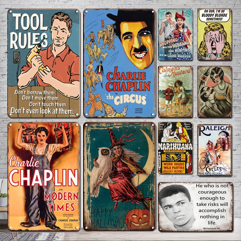 

Vintage Tool Rules Metal Plaque Tin Sign Personalized Man Cave Tools Room Decor Metal Plate Signs Retro Garage Home Decoration