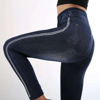 

Pants Seamless Leggings Jeans For Women High Waist Skinny Push Up Pencil Pants Plus Size S-3XL Stretchy Slim Rivet pants