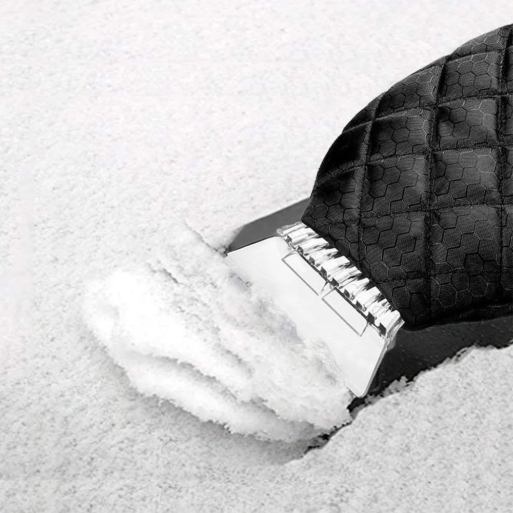 Зимняя снежная перчатка со скребком, водонепроницаемая ткань Оксфорд, лопатка для чистки ледяная скребка перчатки, окно, уличная перчатка со скребком