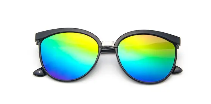 Стимпанк Солнцезащитные очки женские кошачий глаз солнцезащитные очки женские брендовые дизайнерские модные зеркальные сексуальные солнцезащитные очки кошачий глаз UV400 - Цвет линз: C6MixColors