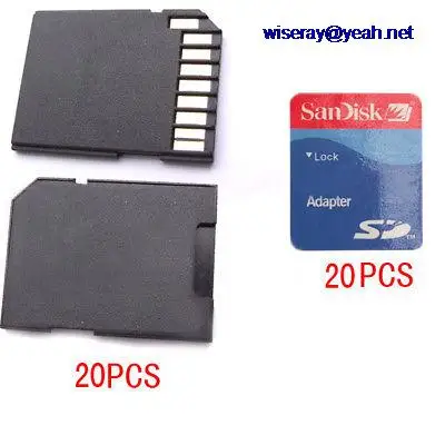 

DHL/EMS 1000PCS TF Micro SD TO SD Cards adapters + 20PCS Tags-A8