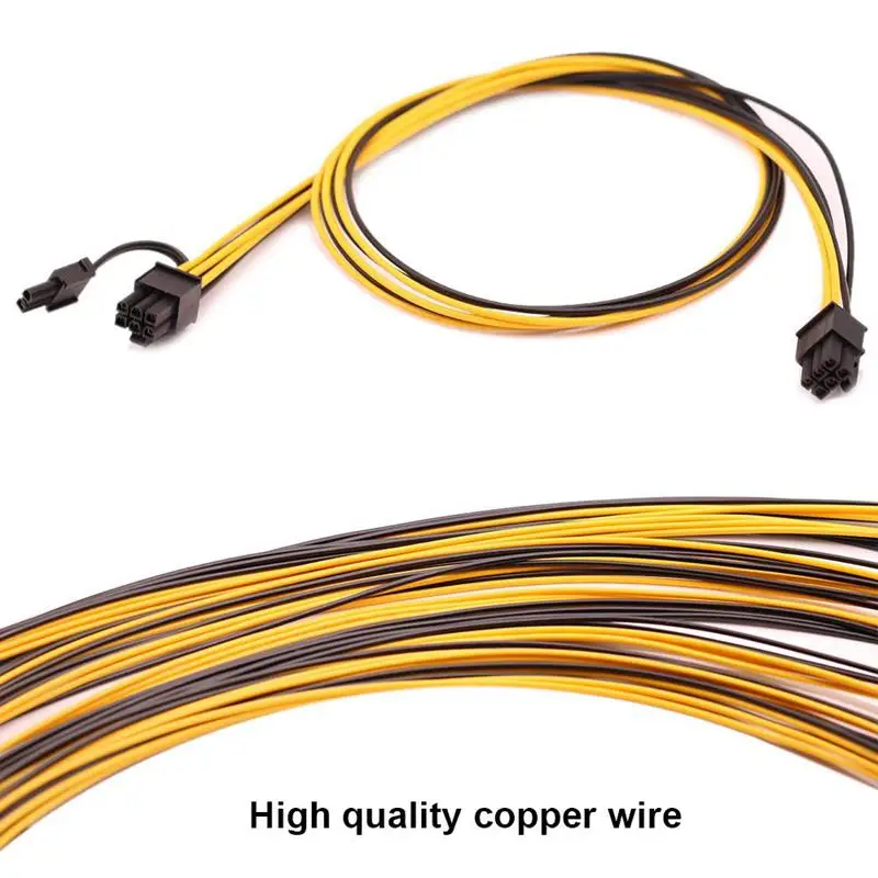 FFYY-8PCS-6 PIN PCIe Express to PCIe 8(6+ 2) PIN(25 дюймов) New18AWG 6pin to 8pin кабель «Папа-папа» для GPU/PSU breakout board, GP