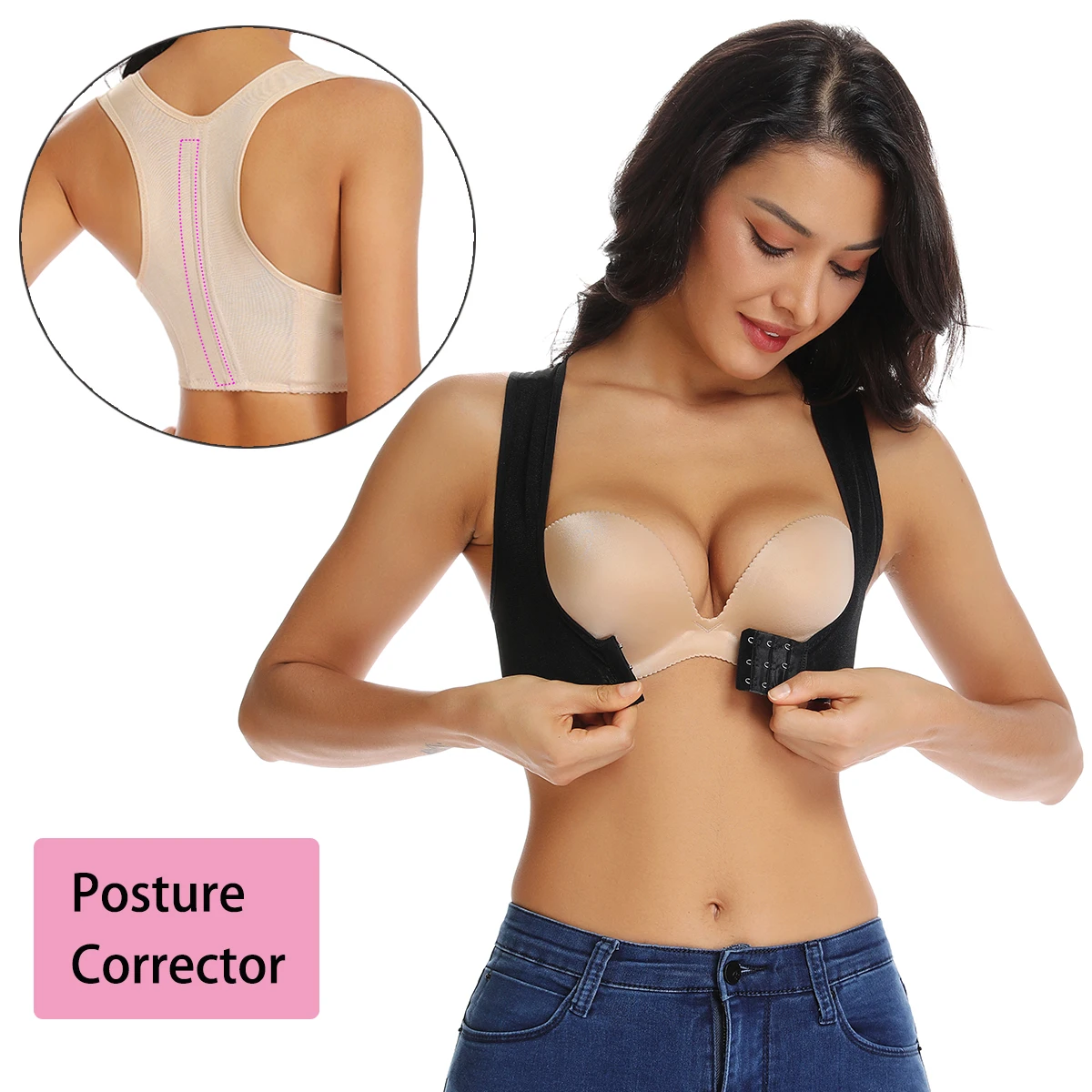 

Joyshaper Female Adjustable Magnetic Posture Corrector Corset Back Shoulder Support Chest Brace Belt Lumbar Straight Correction