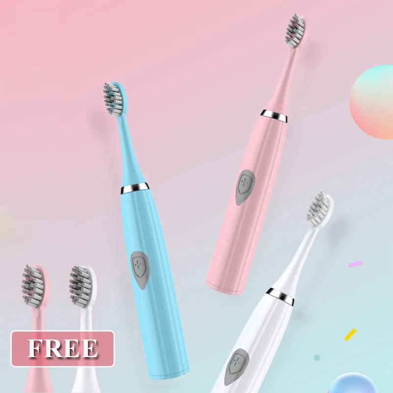

3 In 1 Waterproof Sonic Electric Toothbrush Upgraded Ultrasonic Smart Adult Oral Hygiene Toothbrush Replaceable Best Gift