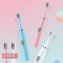 3 en 1 brosse à dents électrique sonique imperméable à l'eau mis à niveau Ultra sonique Smart adulte brosse à dents d'hygiène buccale remplaçable meilleur cadeau(China)