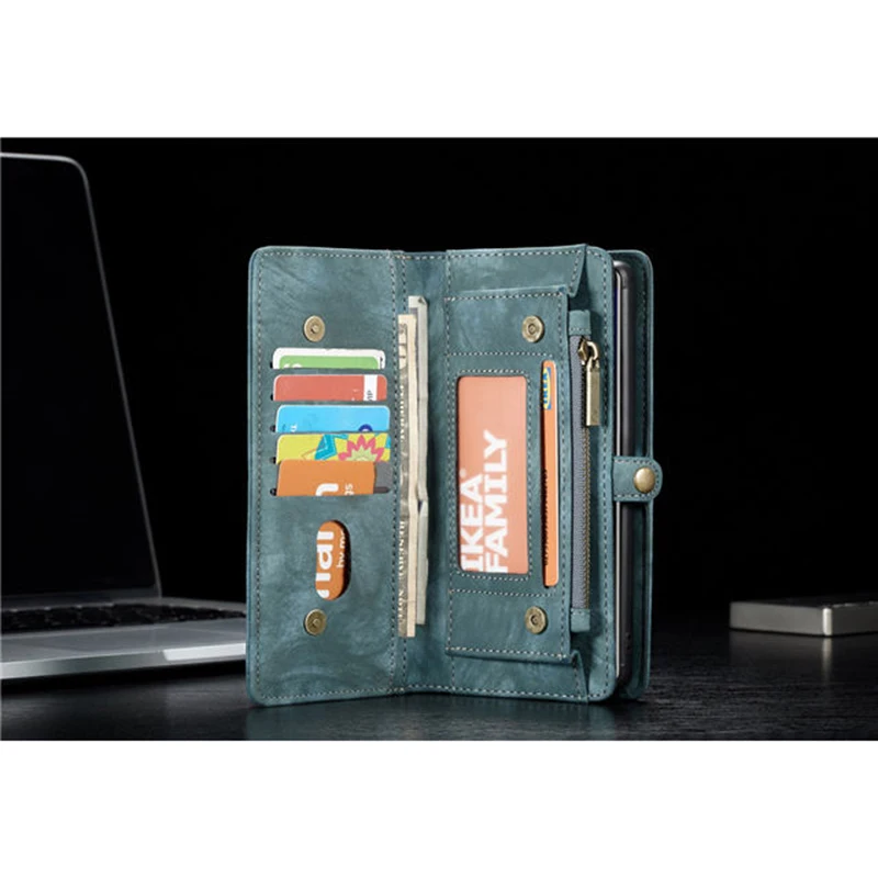 

Suitable for Funda Samsung Note 8 9 10 Plus 5G Mobile Shell Zipper Flap Wallet Magnetic Case Leather Case for Galaxy note 10 s9