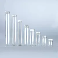 5PCS 15/20/25/30/35/40/50/60/80/110ml Glass Bottles Vials Jars with Screw Cap DIY Wedding Home Decor Storage Spice Bottles Jars 1