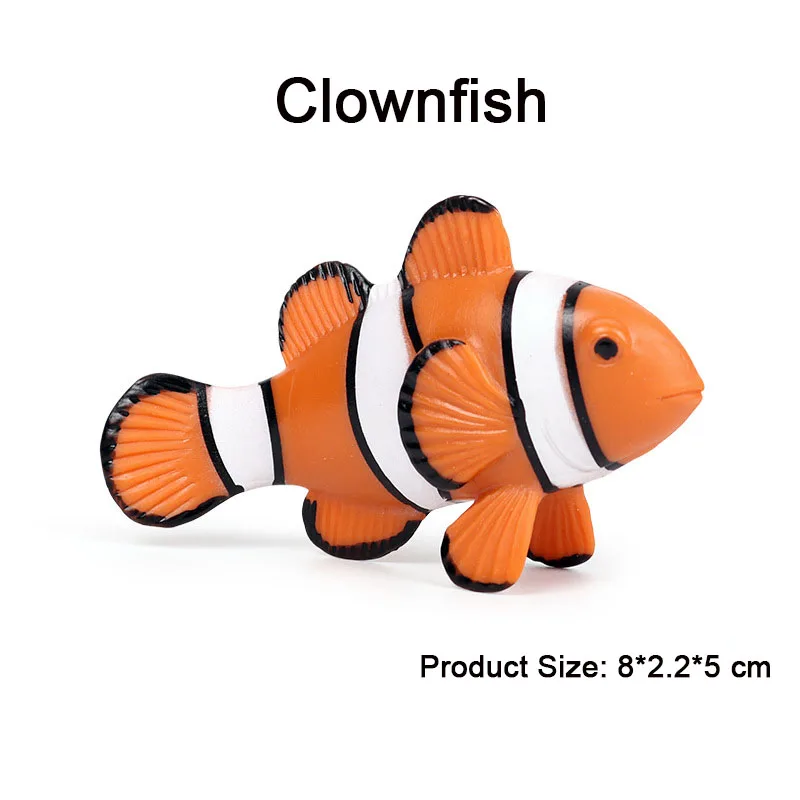 Имитационная твердая Океаническая и морская жизнь, модель животного, Акула, Кит, осьминог, дельфин, фигурки, Детская образовательная коллекция, подарок - Цвет: M-553 Clownfish