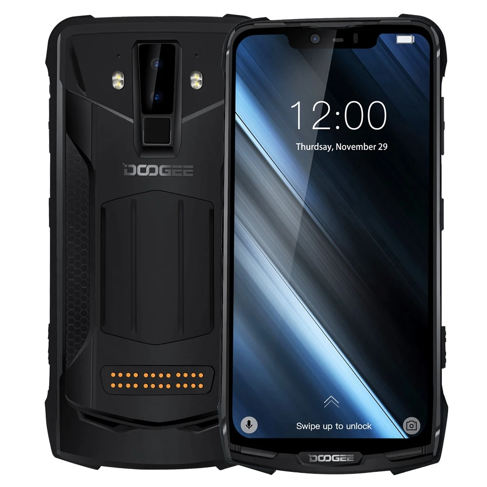 Doogee S90C 4 Гб 64 Гб 4G Lte разблокировка лица отпечаток пальца ID телефон 6,1" OTG NFC Беспроводная зарядка Android 9,0 5050 мАч смартфон - Цвет: Black Color