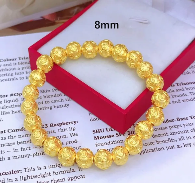 999 pure gold beads 3d gold ball 24k pure gold charms yellow gold beads for  diy bracelets 6mm-14mm - AliExpress
