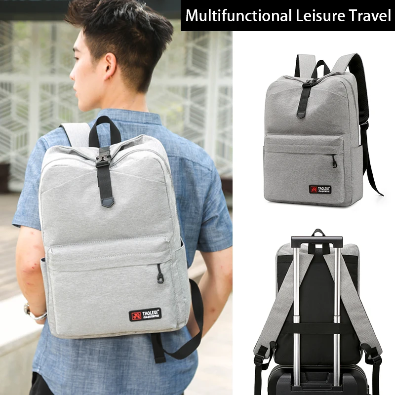 

New Hot Sale Men's Backpack Korean Trendy School Bag College Wind Middle School Student Travel Leisure Computer Bag