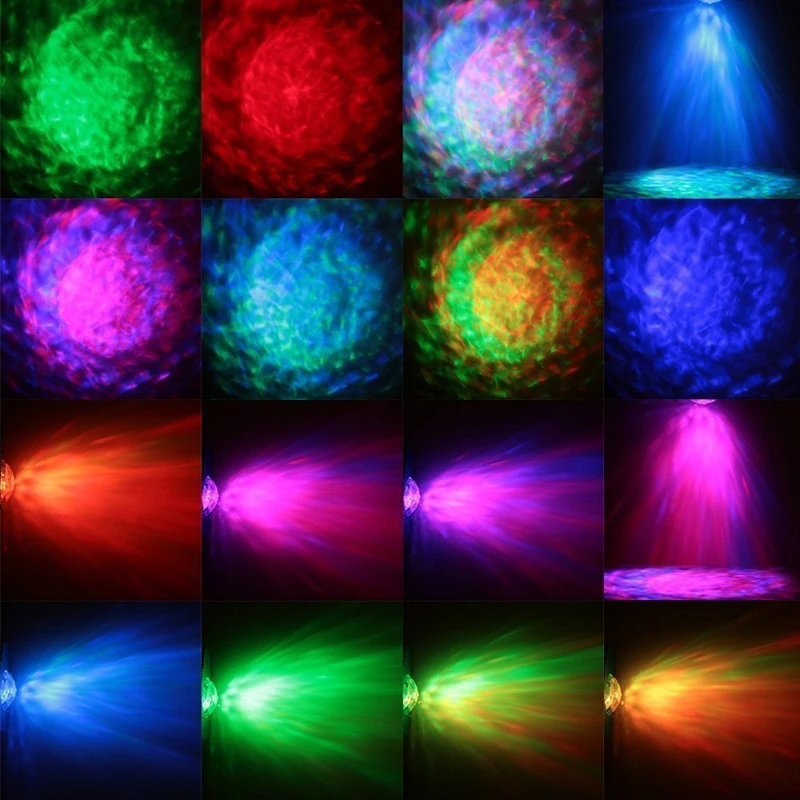 12 Вт RGBW светодиодный волны воды пульсация огни сценическое освещение лазерный проектор с эффектами лампы Рождество диско DJ Вечеринка день рождения сценические огни