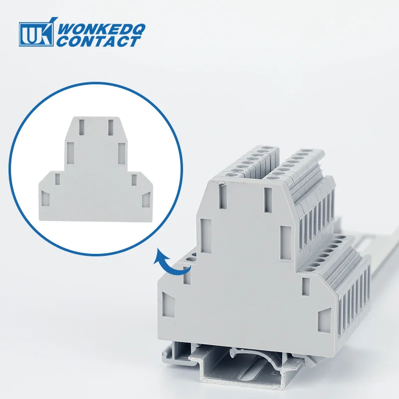 10 шт. DG-UKK3/5 Торцевая Барьерная пластина для UKK3 UKK5 UK Двухуровневая din-рейка