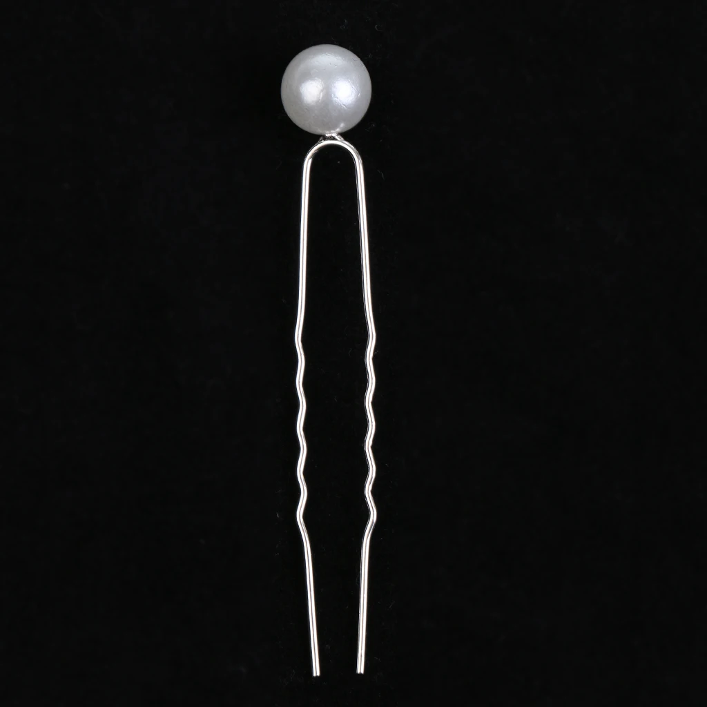 40 Pieces  Pearl Hair Pin Headpiece Fancy Hair Ornaments U Shaped Design