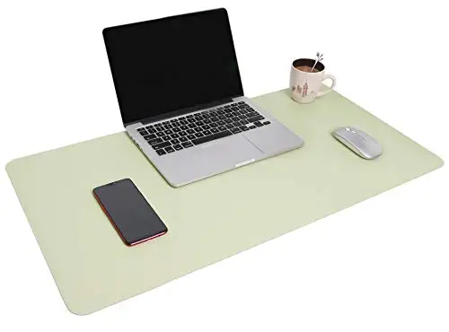 Light Green 31," x 15,7" YSAGi ультра тонкий водонепроницаемый коврик для мыши из искусственной кожи, двойное использование Настольный коврик для письма для офиса/дома(31," x 15,7", черный - Цвет: Light Green