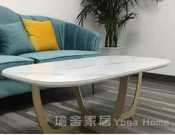 Nordic light luxury post modern marble countertop rectangular tea table simple small family living room tea table