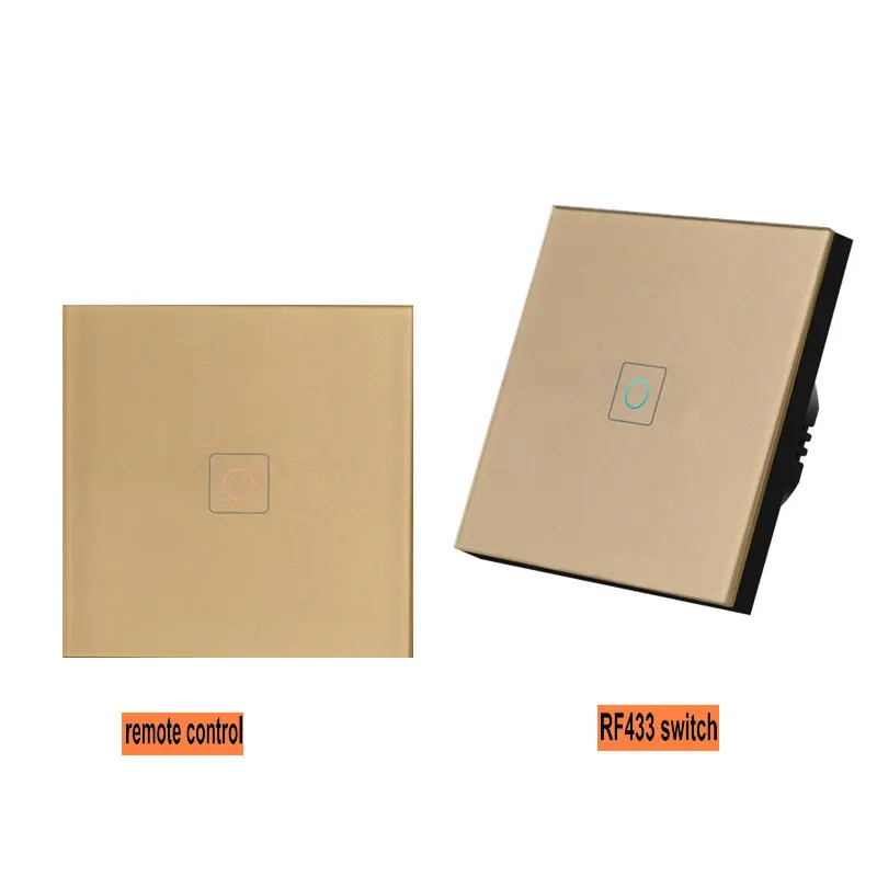 

EU Standard Lamp Touch Switch 220V Wireless RF433 Switch Transmitter Sticker Panel Smart Light Switch 2 Way No Need Wiring