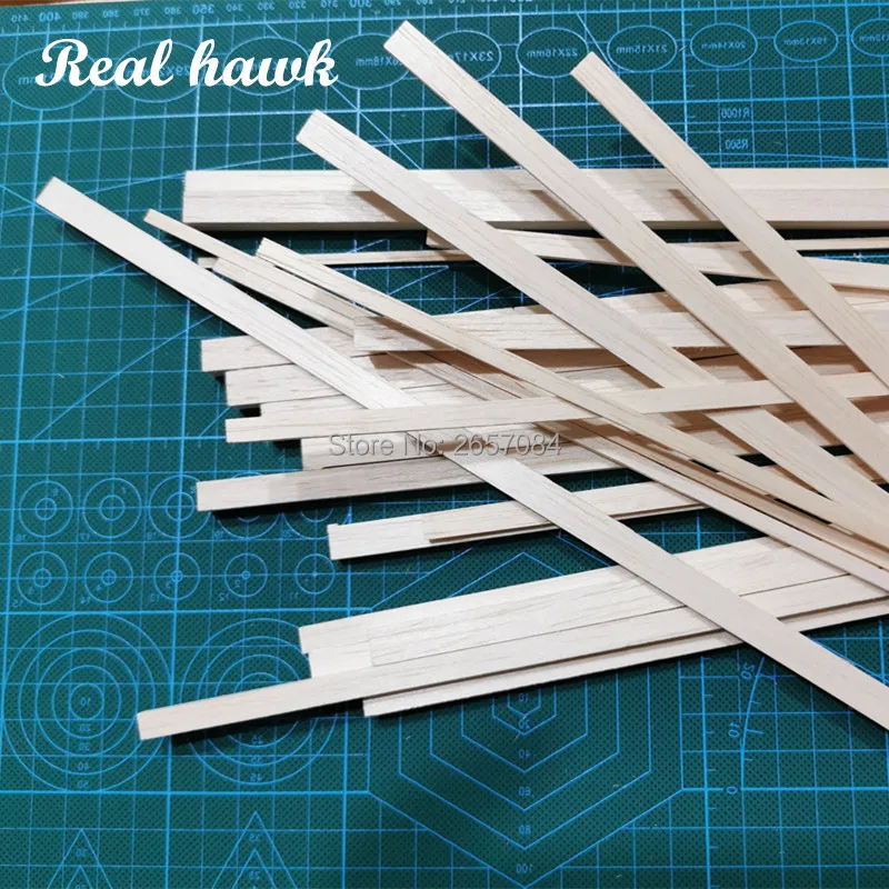 

500 mm length 3 mm thickness width 4/5/6/7/8/9/10mm wood strip AAA+ Balsa Wood Sticks Strips for airplane/boat model DIY