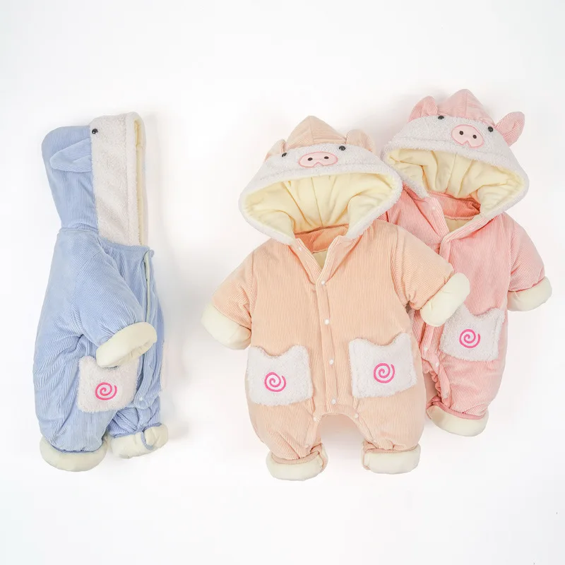 

100 Days BABY'S Romper Autumn And Winter Animal Baby Clothes Baptism Climbing Clothes Newborns Clothes BABY'S FIRST Month