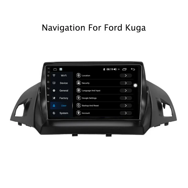 Best Ectwodvd 9inch Andriod 8.1 Car DVD GPS For Ford Escape 2013-2017 4G RAM 64G ROM CarPlay DSP 4G LTE with WIFI 3