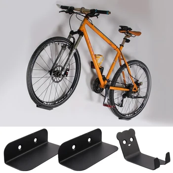 

3pcs/set MTB Road Bicycle Steel Rack Pedal Wall Mount Stands Hanger Hook Heavy Duty Bike Hanger Parking Racks Holds Up To 100KG