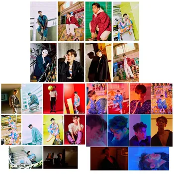 

28Pcs/Set KPOP EXO BAEK HYUN New Album Delight Crystal Card Sticker For Fans Gift Collective Bus Bank Card Stickers