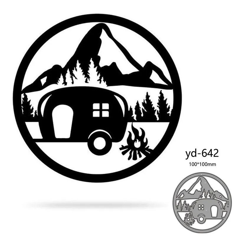 

Металлические Вырубные штампы форма для кемпинга украшение для скрапбукинга бумаги рукоделия ножа форма лезвие перфоратор трафареты