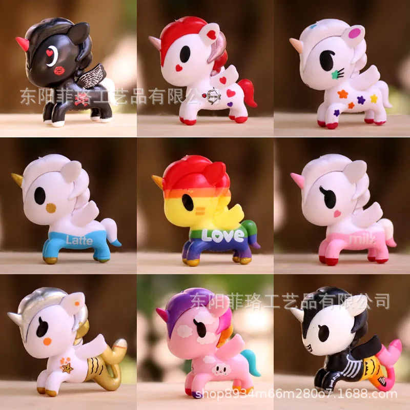 

Magic Unicorn Blind Box Accessories Rainbow Pony Mermaid Two Dimensional Garage Kit Doll Ornaments GIRL'S Heart Little Doll