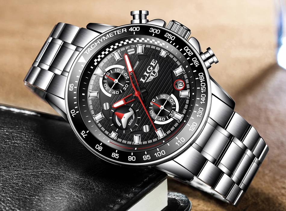 LIGE мужские часы лучший бренд класса люкс полный стальной часы спортивные кварцевые часы деловые мужские водонепроницаемые часы повседневные мужские часы Relogio Masculino