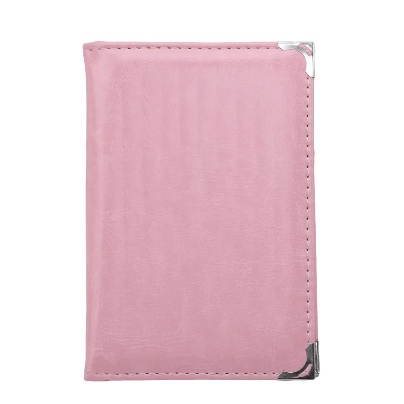 Защитный чехол для документов из искусственной кожи, для вождения автомобиля, российские автомобильные водительские права, сумка, кошелек, визитница для кредитных карт - Цвет: Pink
