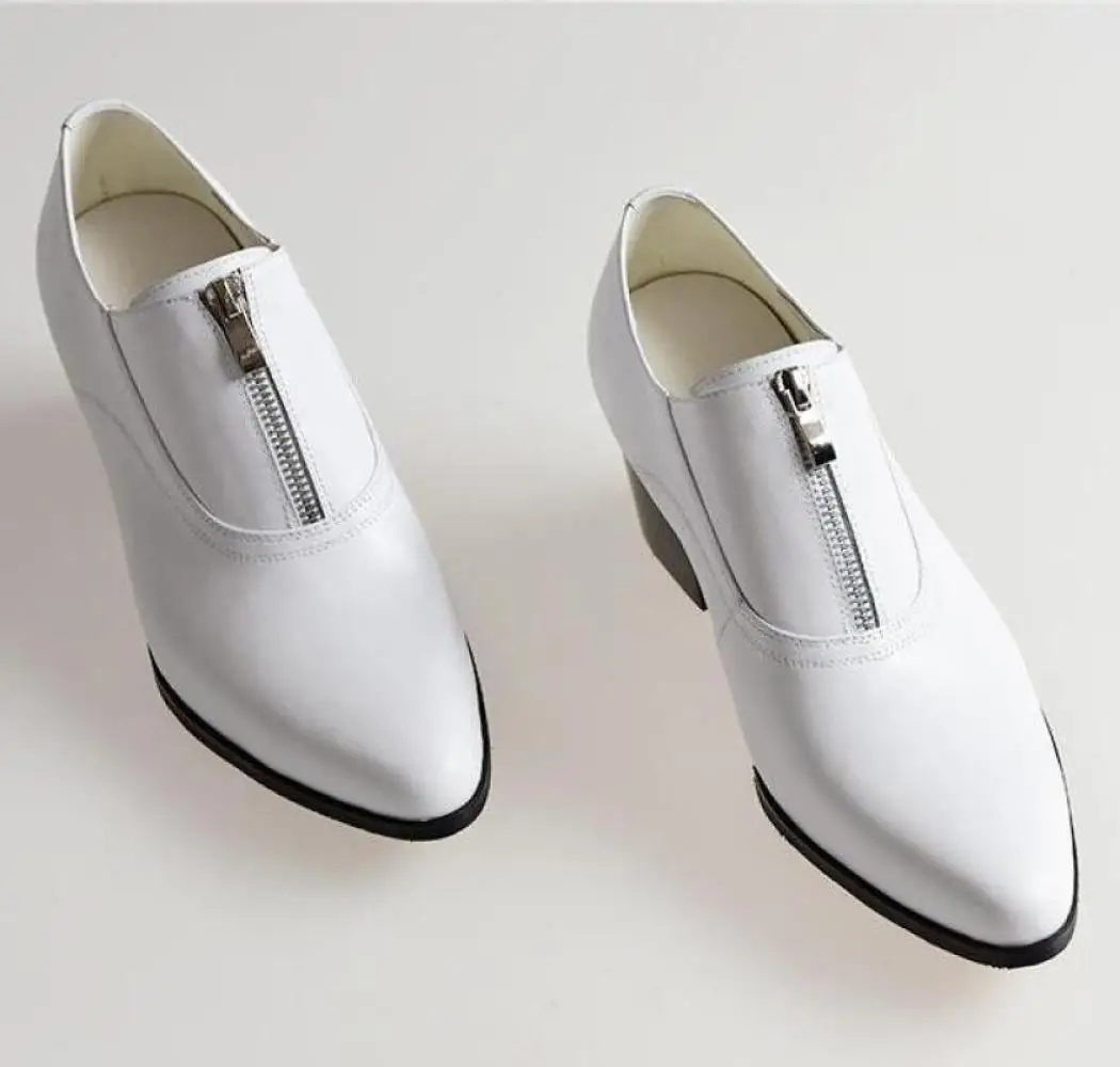 Men Formal Shoes High Heels Business Dress Shoes Male Oxfords Pointed Toe  Formal Shoe for Man Luxury Wedding Party Leather Shoe