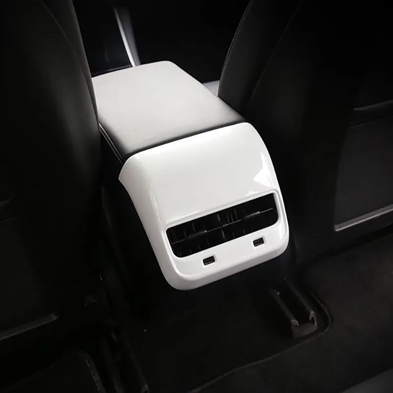 Для Tesla модель 3- автомобильные задние вентиляционные отверстия Выходная крышка 4 цвета - Название цвета: White
