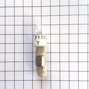 

5 gram 99,95% Yttrium metal in glass vial- Pure element 39 sample