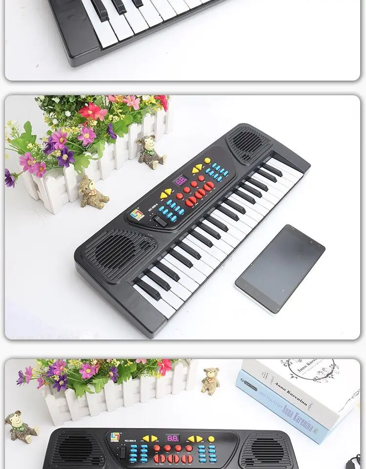 CHILDREN'S Electronic Keyboard 37 Key Electronic Piano Educational Toy Multi-functional CHILDREN'S Piano with Microphone